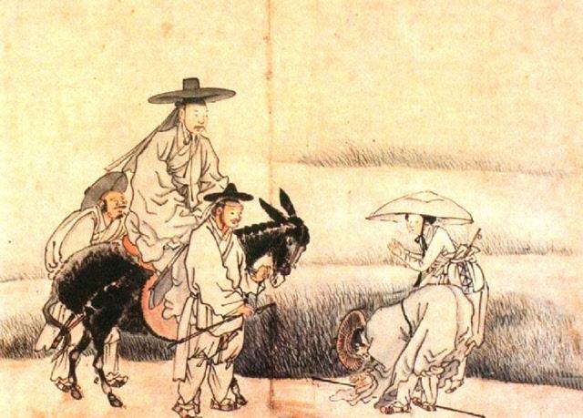 ‘반상도’(18세기 말, 김득신 그림). 