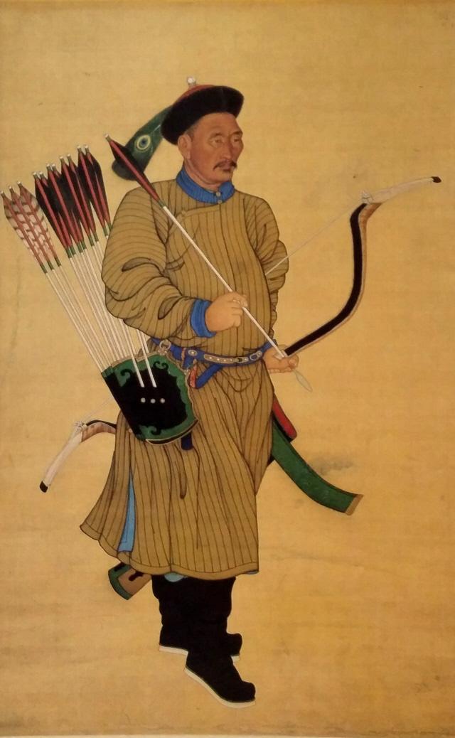 청나라 황제 근위대(18세기 말 영국 화가의 그림).  
 필자 제공