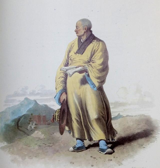 라마교(티베트 불교) 승려와  열하의 사찰(18세기 말 영국 화가 그림). 필자 제공
