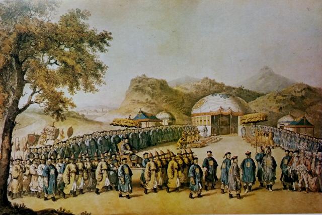 건륭제와 영국사절단의 만남(1793년). 필자 제공