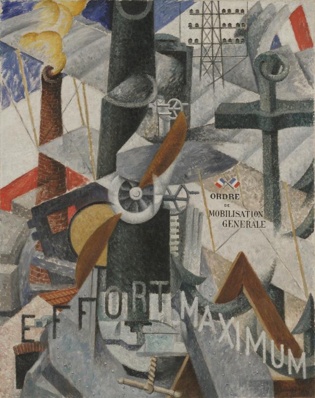 이상의 가시적 종합-전쟁, 1914, 캔버스에 유채, 92.7x73㎝.  뉴욕현대미술관 소장