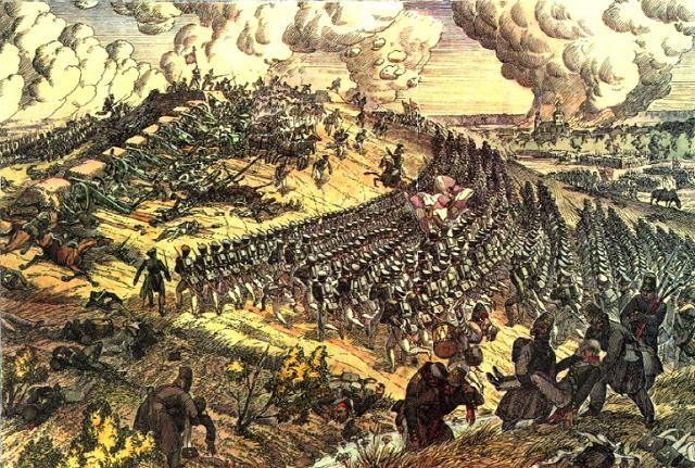 나폴레옹이 러시아 원정 중이던 1812년 진행된 보로디노 전투의 모습. 차이콥스키는 대포소리를 묘사한 ‘1812년 서곡’으로 이 전투를 기념했다. 