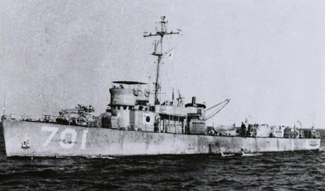 6·25전쟁 당시 전투함으로 맹활약했던 백두산함(PC-701).