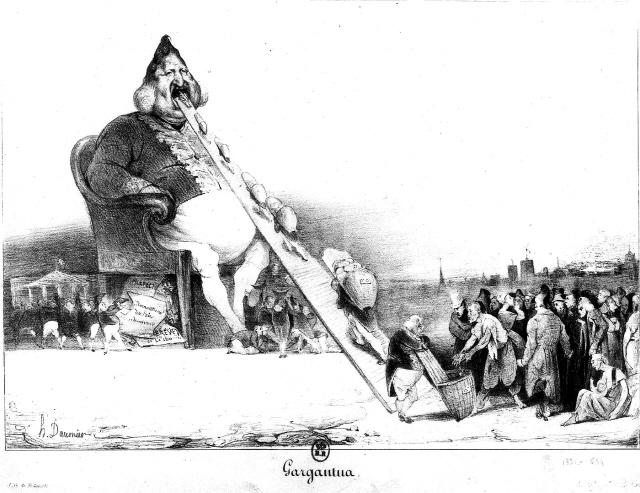 가르강튀아, 1831, 석판                                             