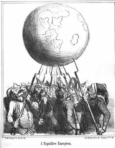 또 하나의 유럽의 균형, 1866, 석판    