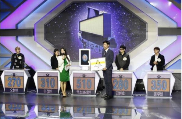 AI 엑소브레인의 장학퀴즈 우승 장면. ETRI 제공