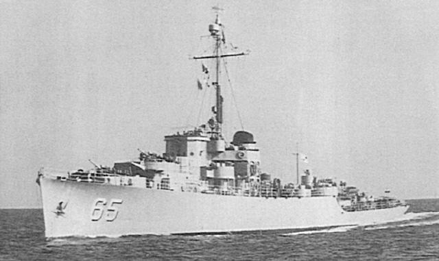 1954년부터 해군사관학교 생도 해외 순항훈련에 참가한 PF-65 낙동강함. 사진=해군본부 제공