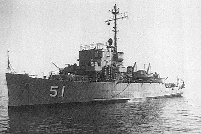 1955년 2월 11일 미국 샌프란시스코에서 인수한 노량함. 사진 = 해군본부 제공