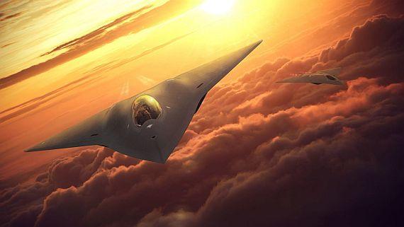 미 공군이 개발 중인 6세대 제트 전투기의 개념도.  출처=militaryaerospace.com