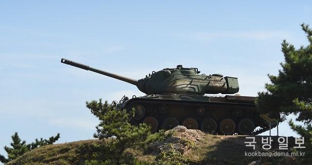 백령도 심청각에 전시되어 있는 M47전차. 국방일보DB.