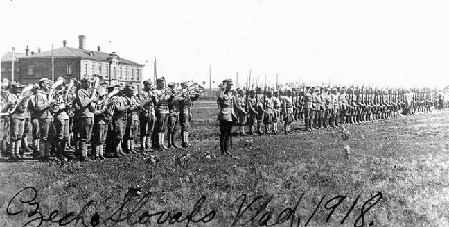 블라디보스토크로 이동하기 전 체코군단의 모습.