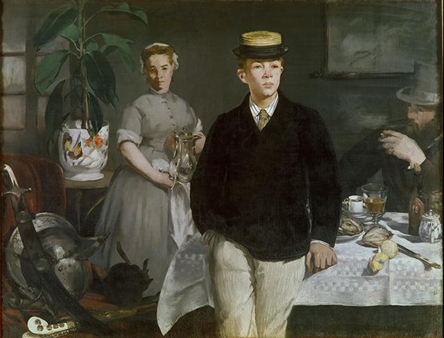 마네, 스튜디오에서의 점심식사, 1868, 유화, 118x153.9㎝, 뮌헨신회화관