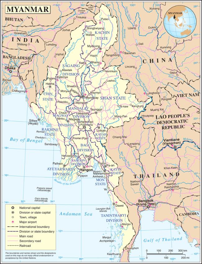 Map of Myanmar
* 출처: Wikimedia commons