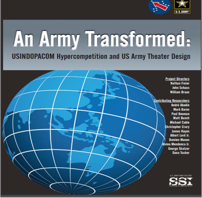 Cover of SSI’s “An Army Transformaed” Report, US Army War College, USA
https://publications.armywarcollege.edu/pubs/3731.pdf