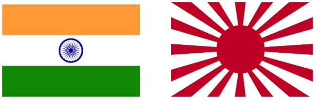 Flag of India and Japan 
www.en. wikipedia.org