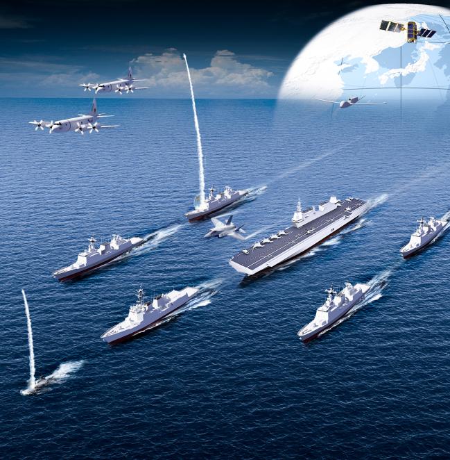 미래 해군의 기동부대 모습.