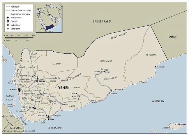아라비아반도 남단에 있는 예멘은 홍해와 지중해를 연결하는 항구 도시가 발달했다. 그중 호데이다 항구는 구호물자가 유입되는 예멘 최대 항구다. 
 예멘 주재 한국대사관 제공