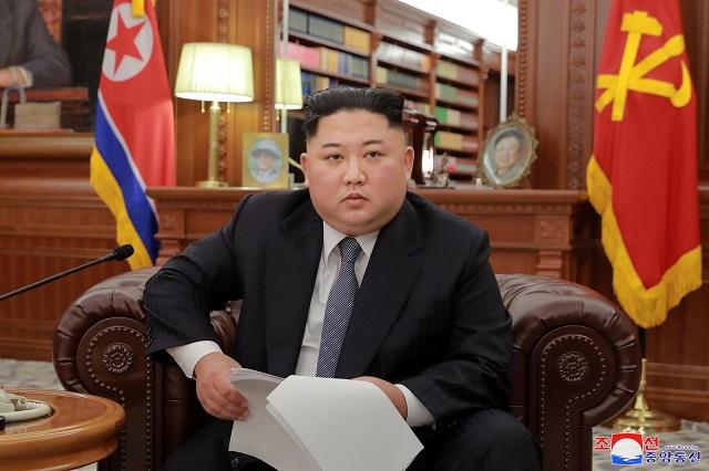 2019년 신년사를 발표하고 있는 김정은 북한 국무위원장. 연합뉴스.
