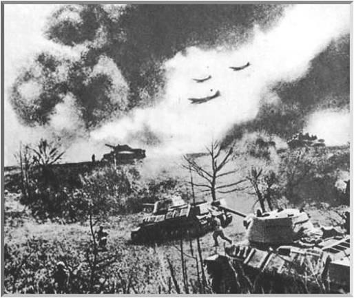 독일군의 전격전 모습.