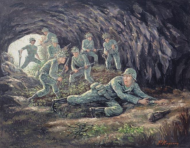 해군사관학교가 소장하고 있는 동굴작전도. 사진 = 해군사관학교