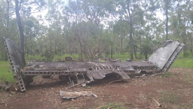 호주 다윈항 맞은편 만돌라이반도 정글 지역에 추락한 B-24 미군 폭격기의 잔해. 호주는 폭격기가 추락한 지역을 우방국 전몰장병을 기리기 위한 국가전쟁유적지로 지정했다.