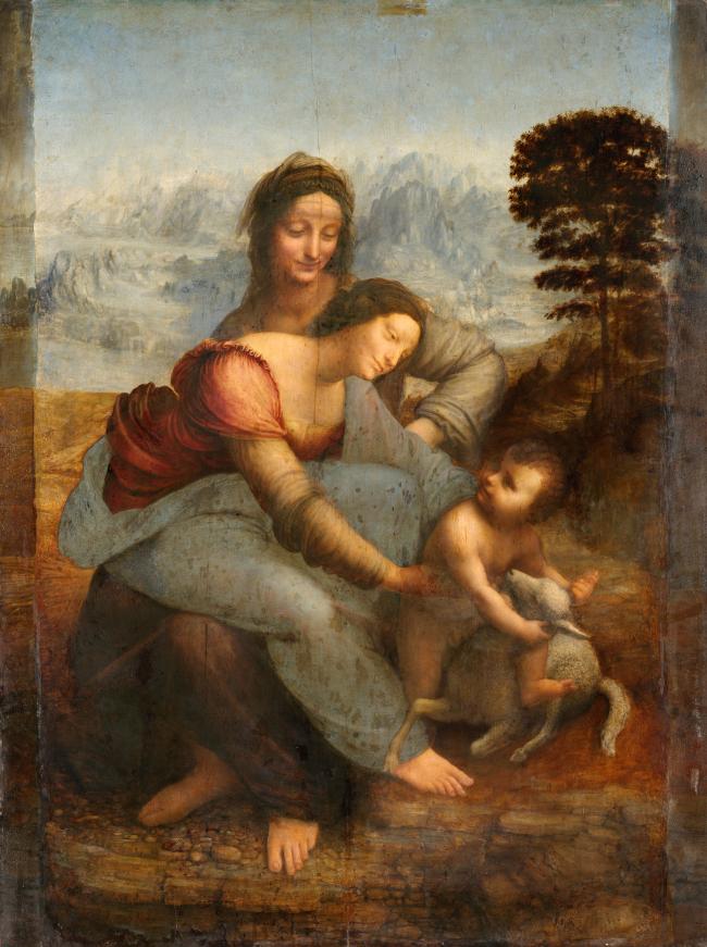 레오나르도 다빈치가 그린 ‘성 안나와 함께 있는 성 모자상’. 필자 제공 