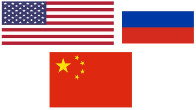 Flags of the United States, Russia and People’s Republic of China
www..en.wikipedia.com

