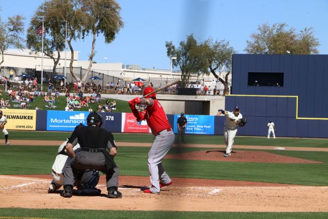 밀워키 브루어스에서 2년째 시즌을 맞이하는 조시 린드블럼. 지난해에는 선발로 시즌을 시작했지만 2021시즌은 일단 불펜에서 활약할 예정이다. 사진은 린드블럼의 시범경기 투구 장면. 사진=필자 제공