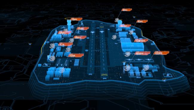 공군이 추진하고 있는 지능형 스마트비행단 운영 개념도.  공군 제공