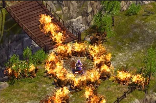 원소 마법을 조합하는 액션 롤플레잉 ‘매지카’에서 불은 가장 넓은 범위와 높은 피해량, 지속적인 화상 피해로 주력 공격 스킬이 되지만, 물 마법에 의해 쉽게 꺼지기도 한다.  필자 제공