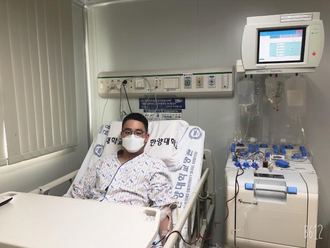 최근 조혈모세포를 기증한 군사안보지원사령부 김형정 하사.  부대 제공