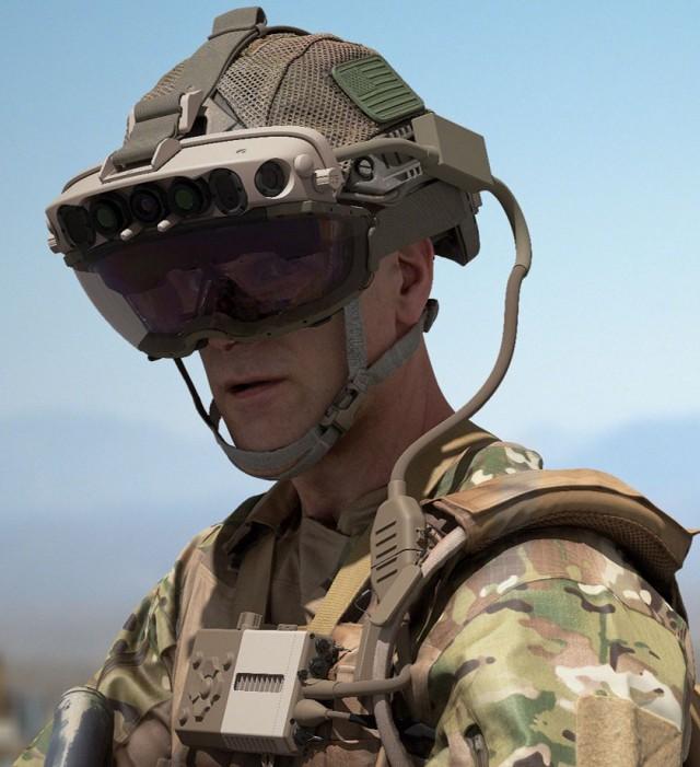  마이크로소프트사의 IVAS 헤드셋을 착용한 미 육군. 사진 = US ARMY 홈페이지
