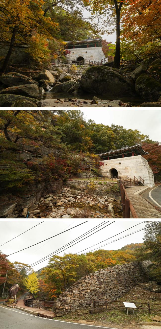 덕주산성의 동문인 ‘덕주루’. 덕주사로 가는 길 바로 옆에 위치하고 있다.
