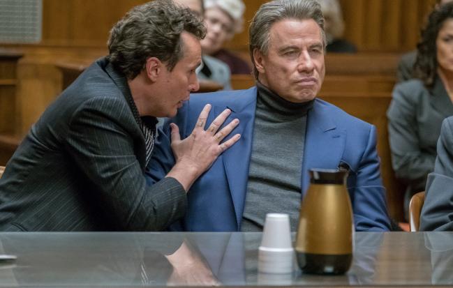 오는 20일 개봉하는 영화 ‘쇼크 웨이브 2’의 유덕화(왼쪽 사진)와 존 트라볼타가 마피아 대부로 출연하는 영화 ‘고티’의 한 장면.