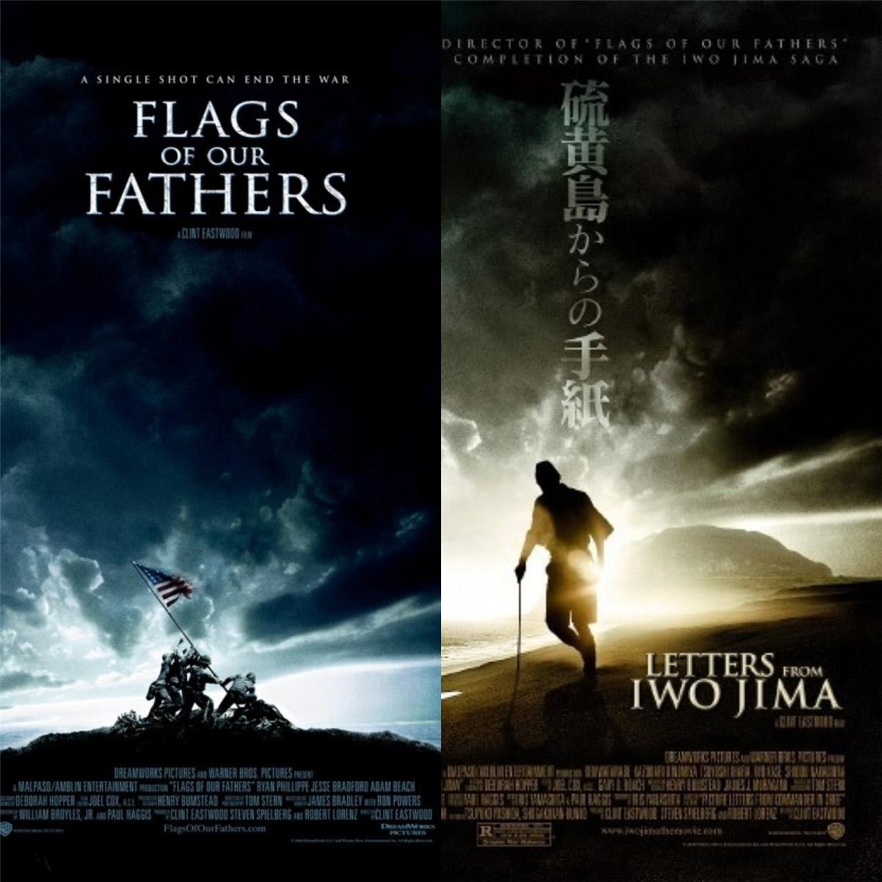 ‘아버지의 깃발’(왼쪽)과 ‘이오지마에서 온 편지’ 영화 포스터.  필자 제공