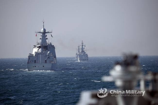 아라비아해 북부에서 ‘시 가디언스(Sea Guardians) 2020’ 합동 훈련 중인 중국-파키스탄 해군. 사진 = 중국 국방부 홈페이지
