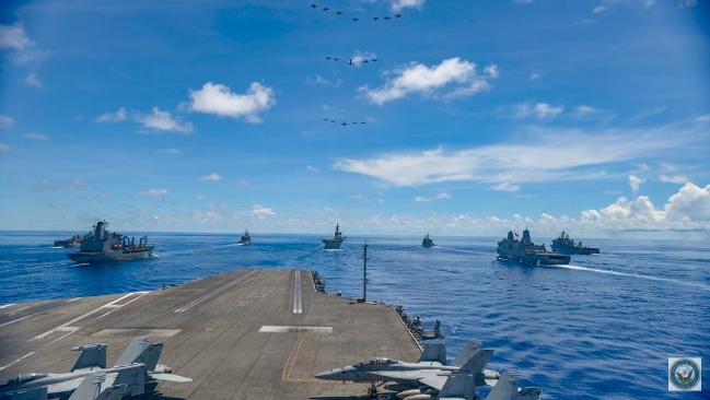 Large-Scale Exercise(LSE) 2021 발표 영상. 사진 = 미 해군 유튜브 채널 영상 캡처
