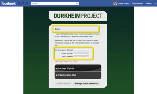 미 퇴역군인 자살방지프로그램 ‘뒤르켐 프로젝트(Durkheim Project)’. 사진 = 뒤르켐 프로젝트 홈페이지
