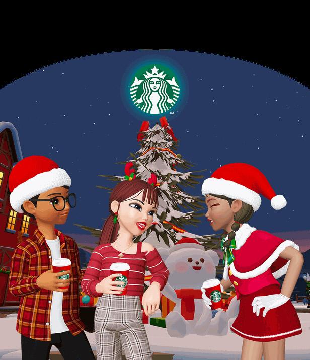스타벅스커피 코리아는 1월 16일까지 제페토 겨울 한정 맵 ‘산타광장’에서 스타벅스 크리스마스 분위기를 담은 가상공간을 구축해 운영중이다.
  사진=스타벅스 코리아