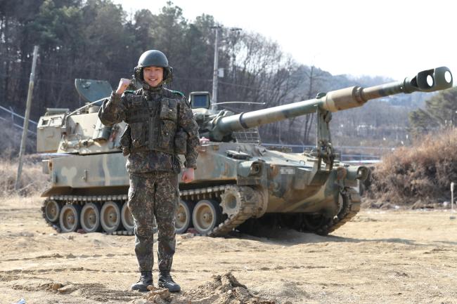 전우들과 마지막 순간까지 함께하기 위해 휴가를 두 번이나 반납한 육군2기갑여단 설악대대 한준서 하사.  조종원 기자