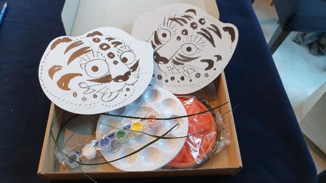 설 명절맞이 대국민 호랑이 가면 만들기 체험 키트.