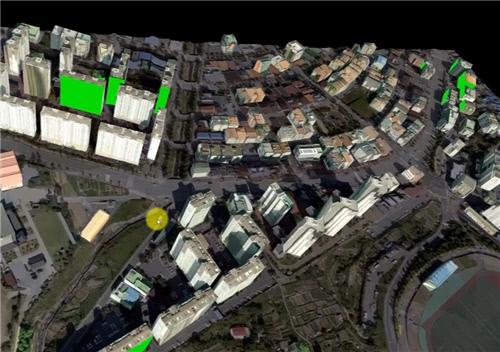 국방과학연구소가 개발한 ‘3차원 정밀표적 추출 및 매칭기술’로 자동 생성한 지형·구조물 자료 예시.
  ADD 제공