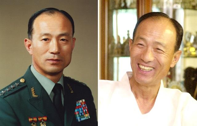 합참의장 재임(왼쪽) 및 예편 후 2002년 국방일보와의 인터뷰 때의 윤용남 장군. 국방일보DB.