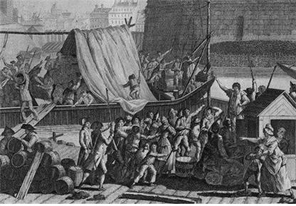 생폴항구에서 화약제조법에 대해 설명하는 라부아지에. 필자 제공