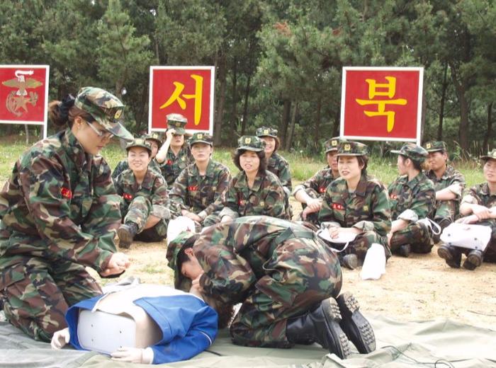 백령도 여성예비군 훈련모습
