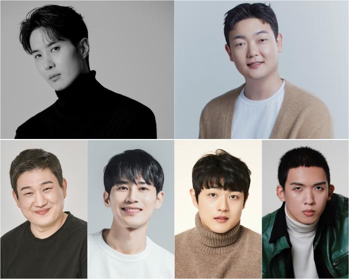 신병2 출연진 김지석, 김민호, 전승훈, 장성범, 이충구, 남태우(왼쪽 위부터 시계 방향).  사진=각 소속사 제공