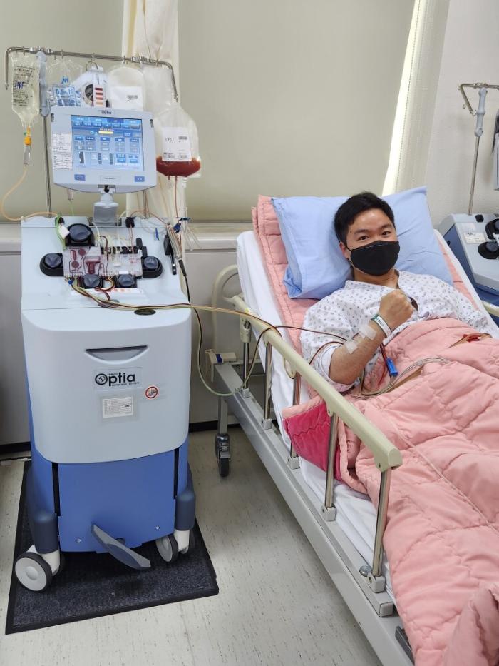 생면부지 혈액암 환자에게 조혈모세포를 기증한 육군1보병사단 도라대대 진대희 중위. 부대 제공