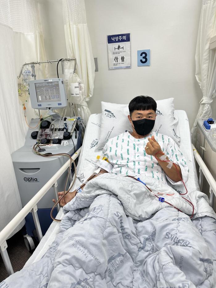 생면부지 혈액암 환자에게 조혈모세포를 기증한 육군특수전사령부 군수지원대대 이진석 상사. 부대 제공