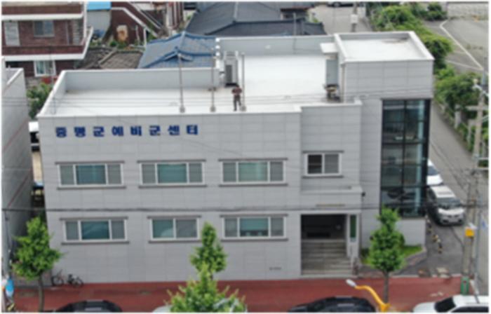 충청북도 증평군 통합예비군센터 전경.