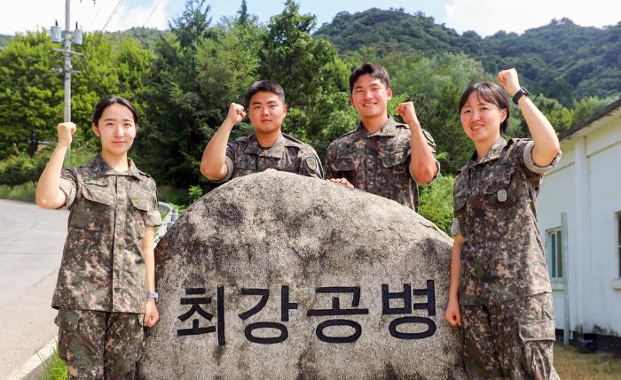 육군31보병사단 공병대대 임지영 소위·박민체 하사·이수 하사·정다혜 대위. 부대 제공